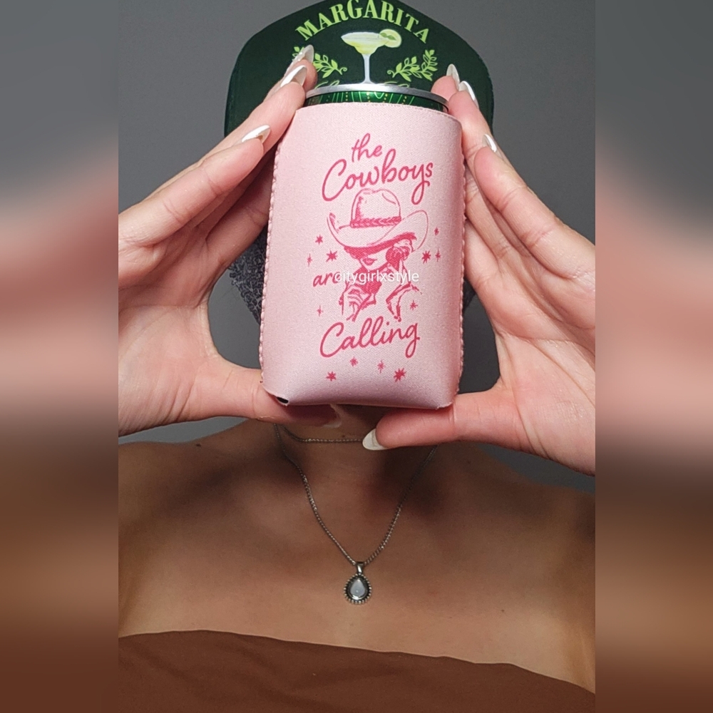 The Cowboys are Calling, Ring Ring Ring🐎Cowboy Themed Can Cooler❄️
